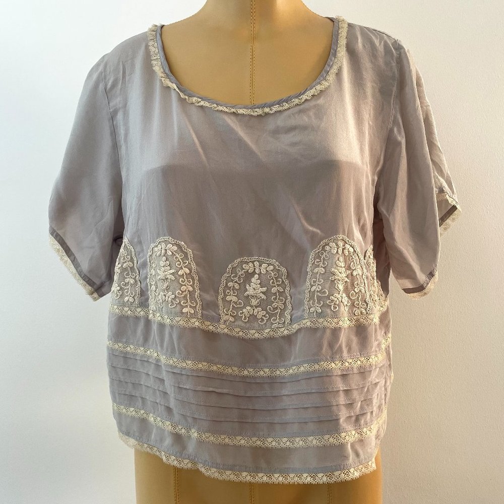 Topshop Lace Box shirt